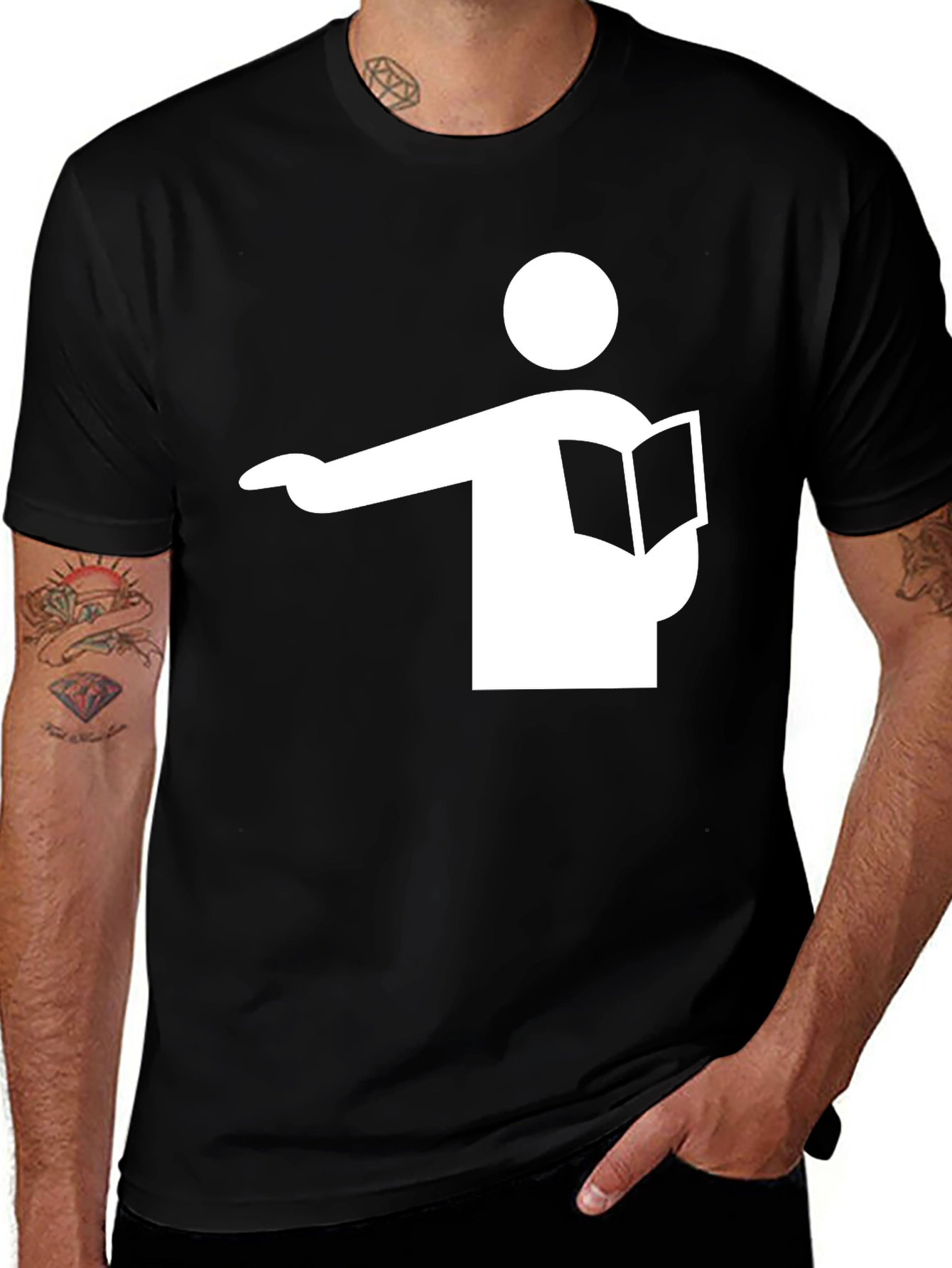 Variant 27 of Library Reading Symbol Graphic T-Shirt
