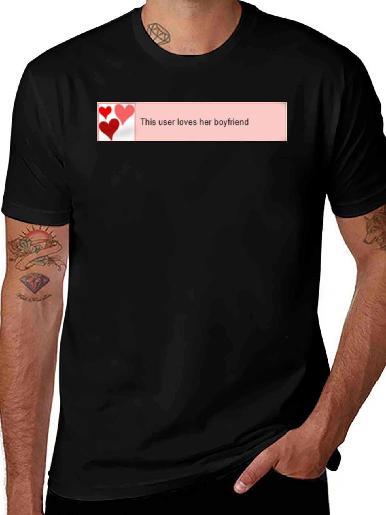 Variant 15 of Loves Her Boyfriend Black T-Shirt
