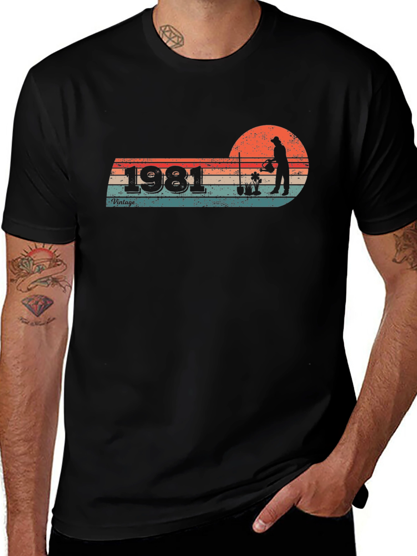 Variant 9 of Vintage 1981 Gardener T-Shirt