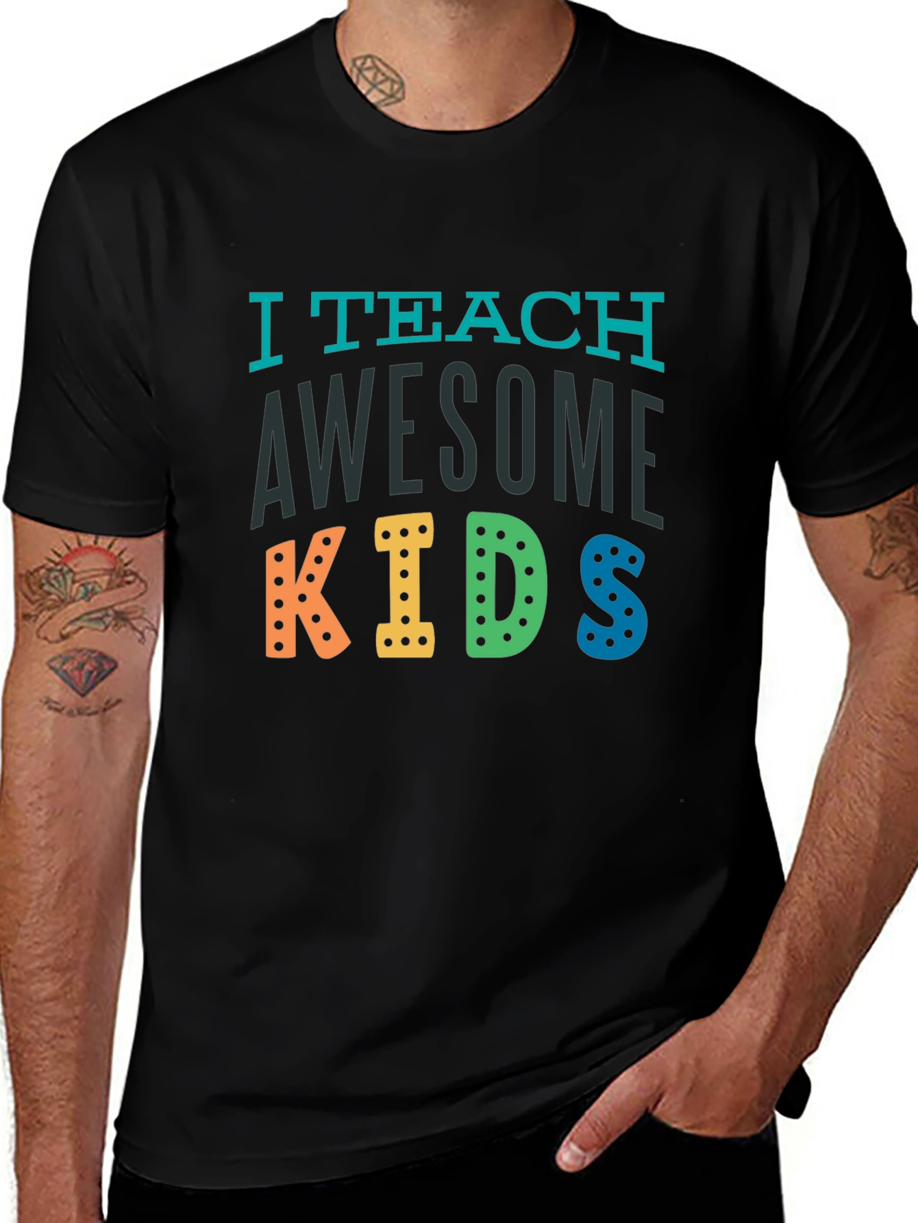 Variant 15 of I Teach Awesome Kids Teacher T-Shirt