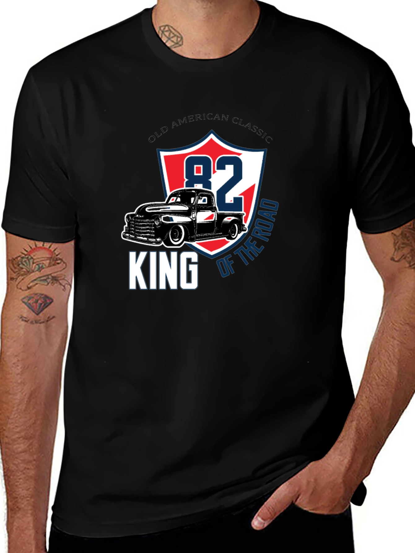 Variant 16 of Old American Classic Truck Tee - King of the Road