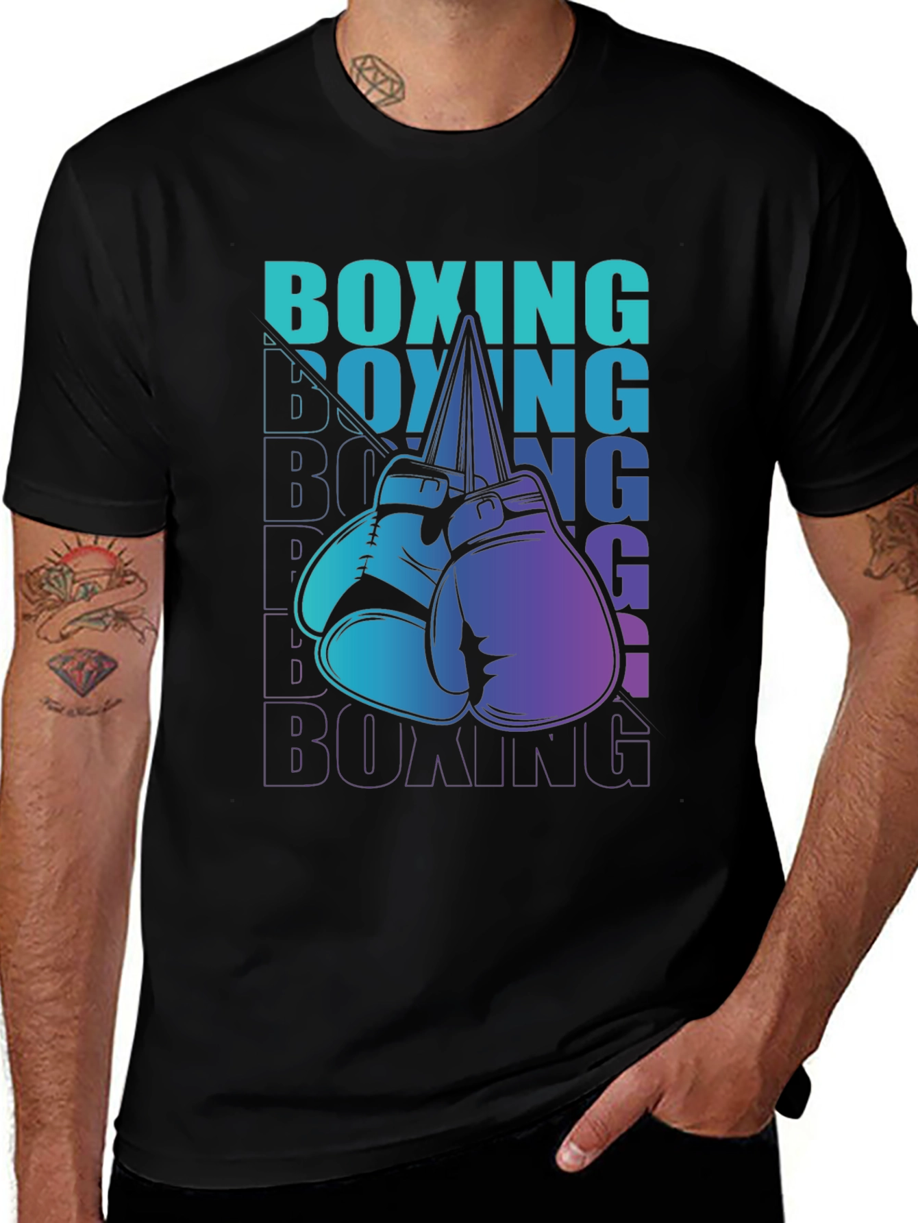 Boxing Gloves Graphic Tee - Stylish Sports T-Shirt