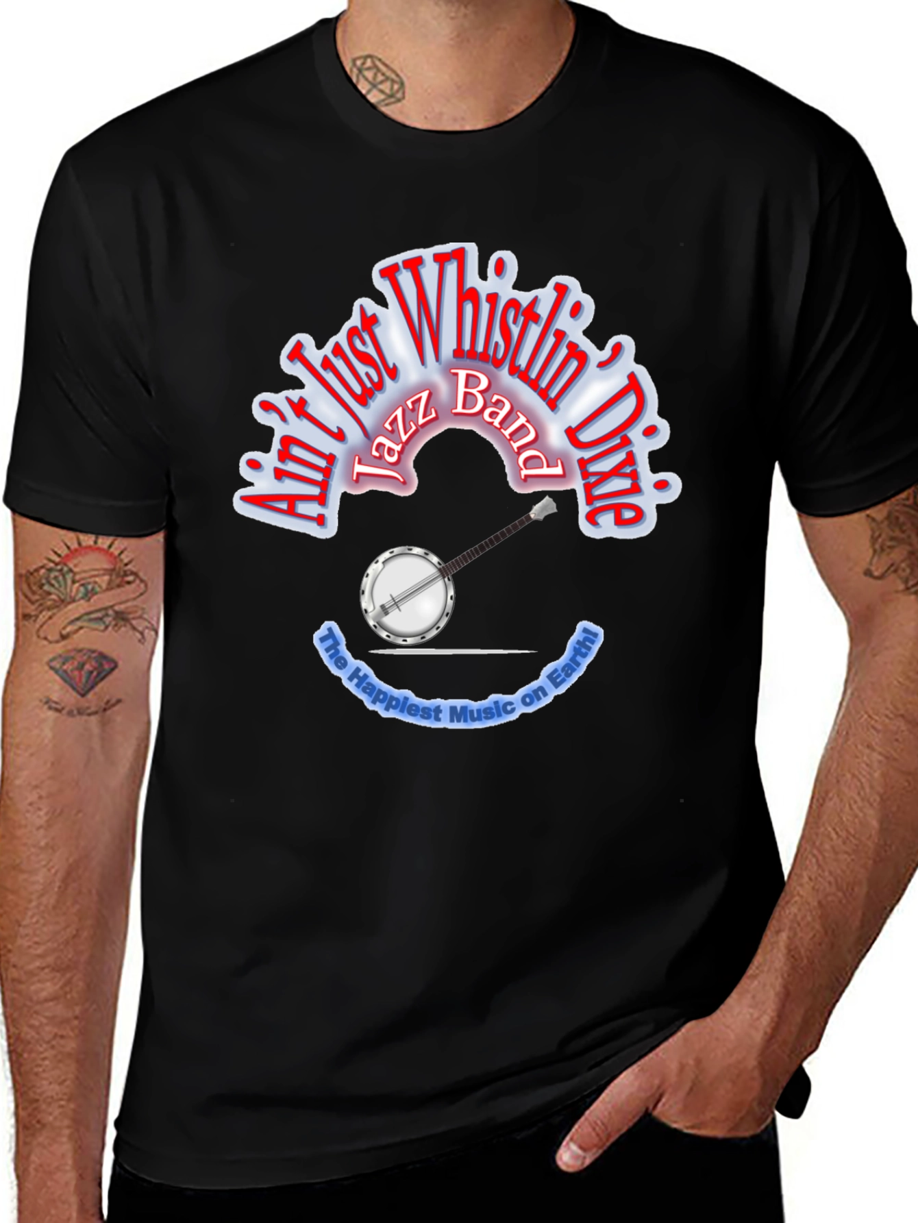 Variant 11 of Ain't Just Whistlin' Dixie Jazz Band T-Shirt