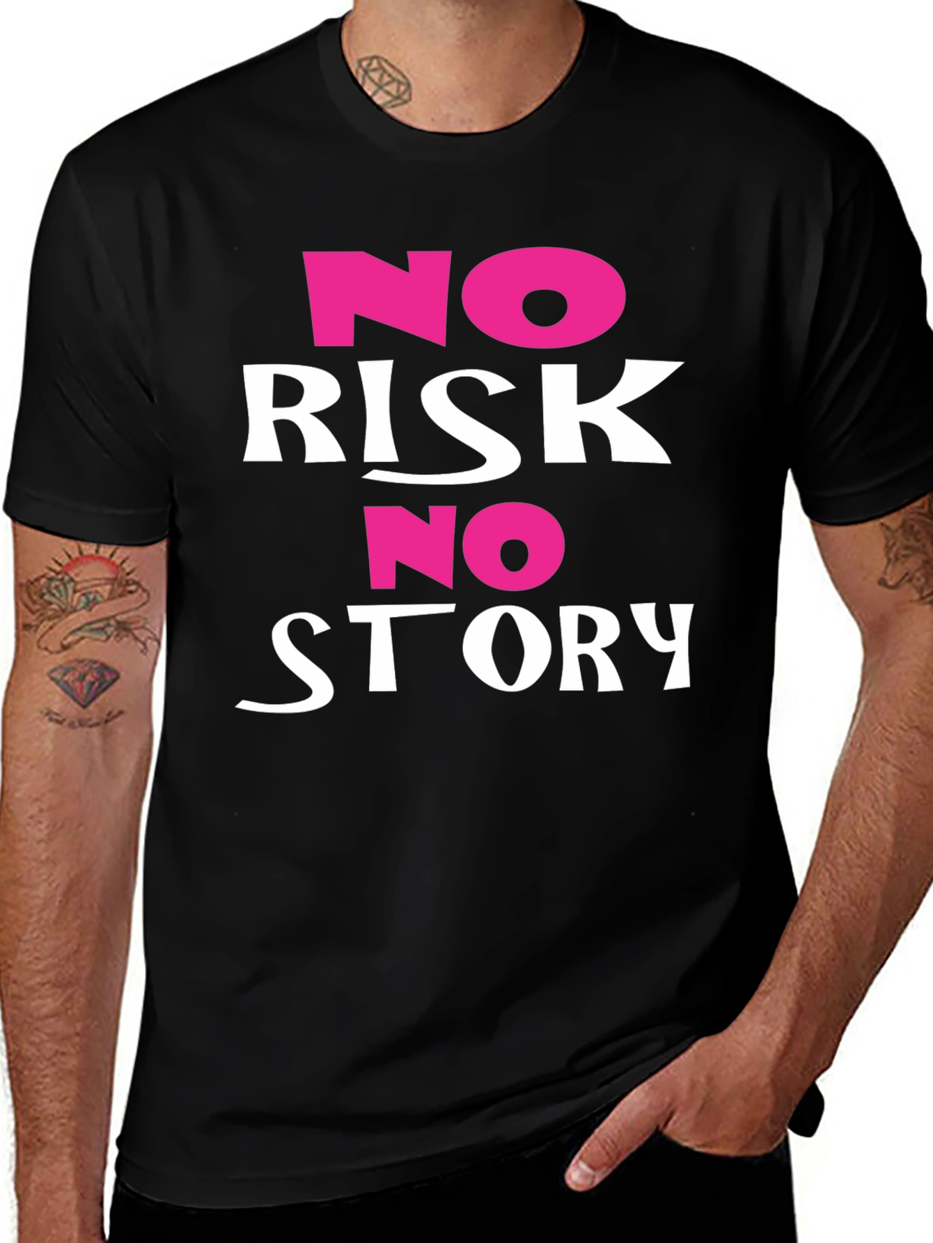 Variant 6 of No Risk No Story Graphic Tee - Black