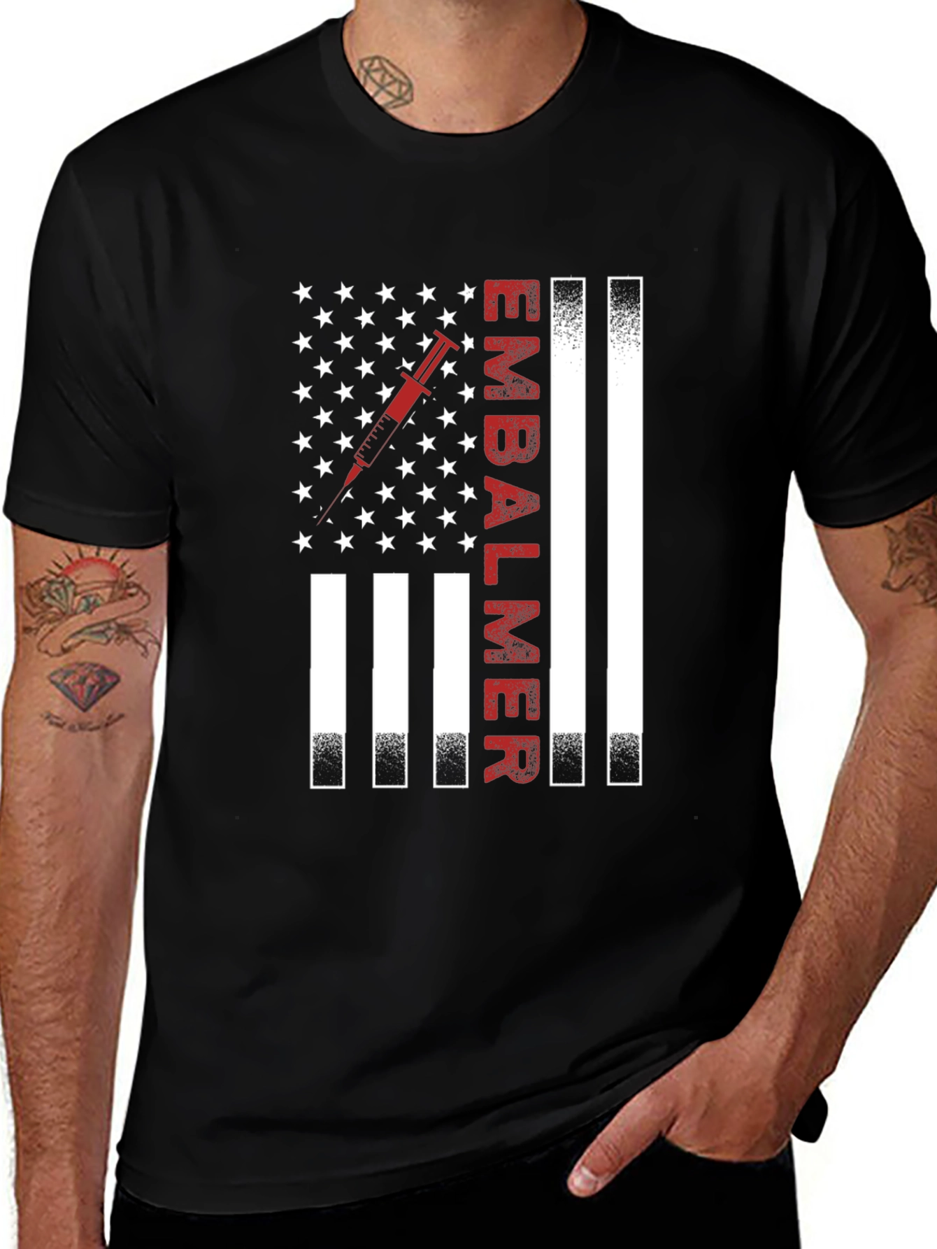 Variant 9 of Embalmer American Flag Graphic Tee