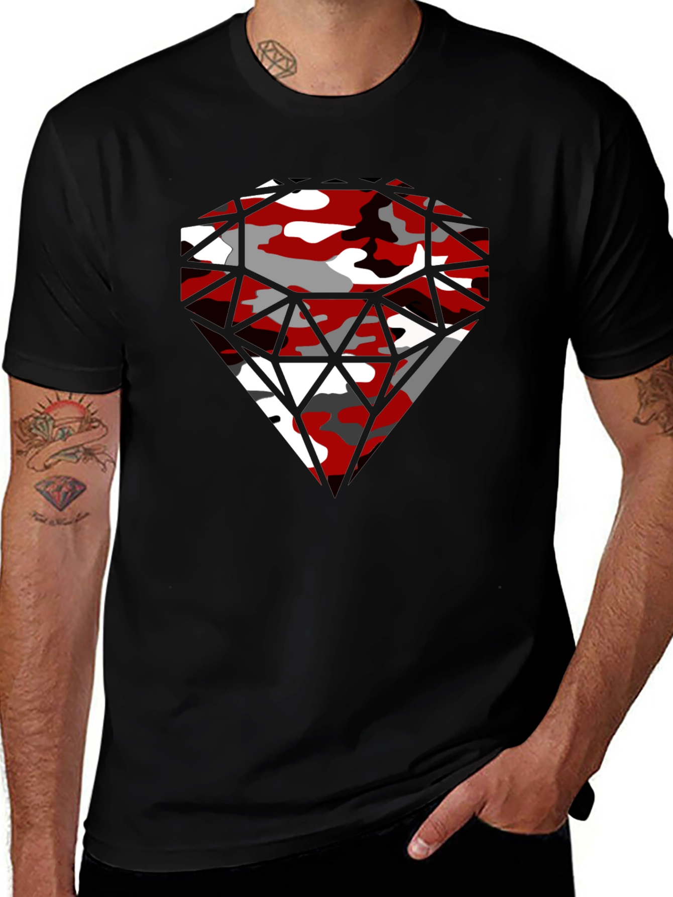 Variant 17 of Urban Camo Diamond Graphic Tee