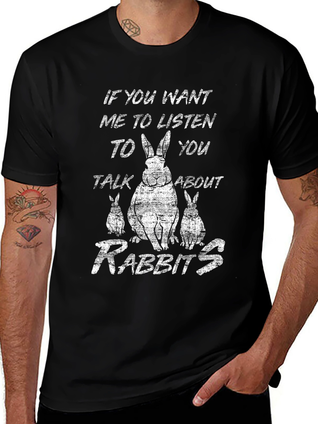 Variant 10 of Funny Rabbit Lover T-Shirt - Talk About Rabbits!