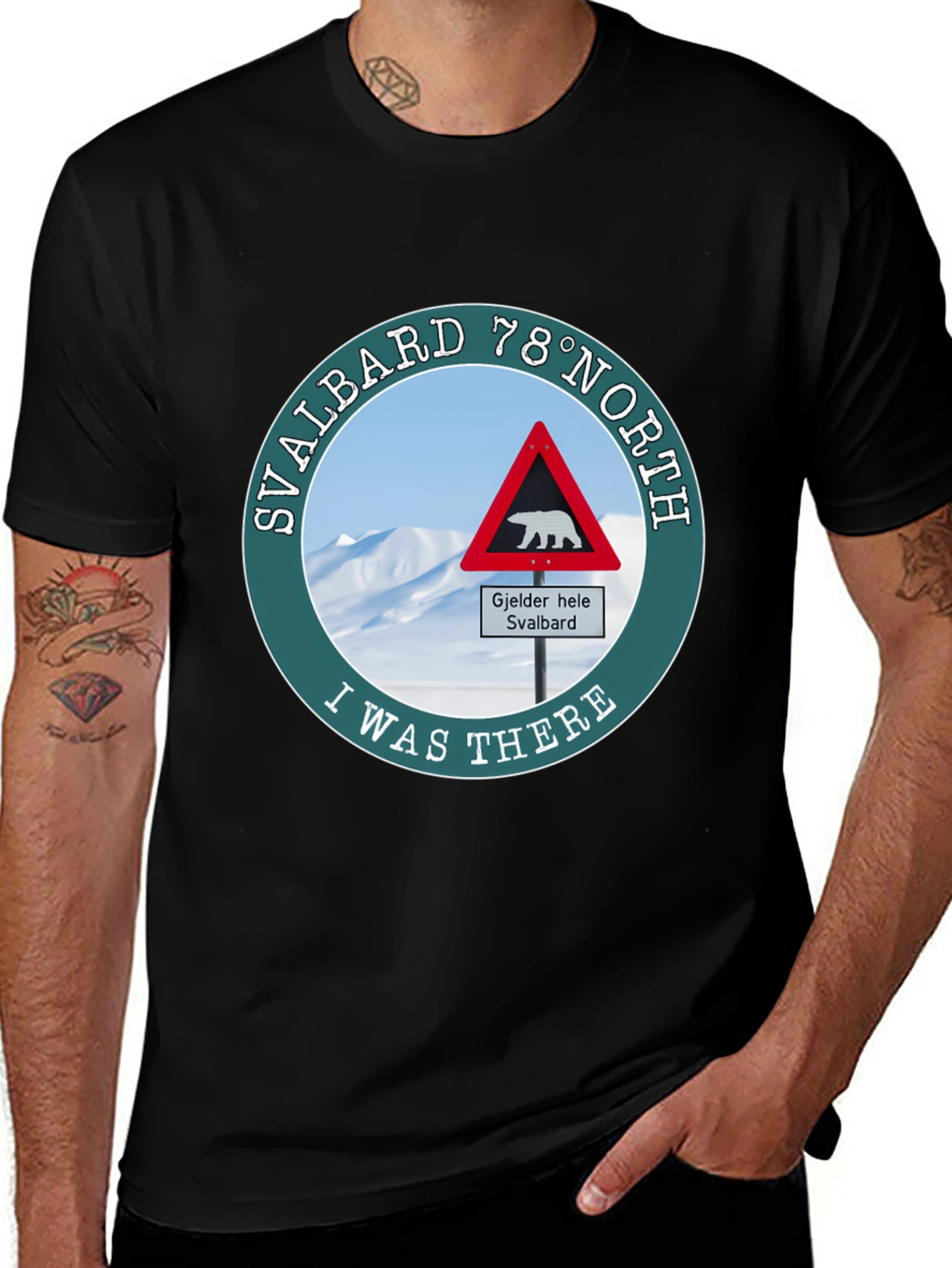Svalbard 78° North Black T-Shirt