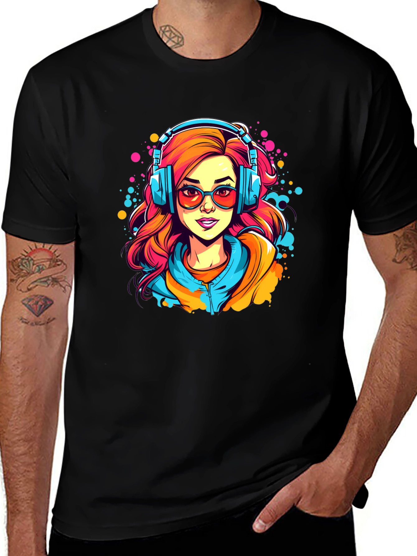 Variant 8 of Vibrant Graphic Tee - Music Lover