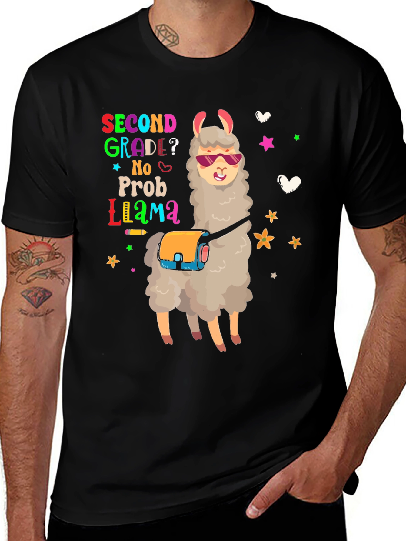 Variant 22 of Second Grade No Prob Llama T-Shirt