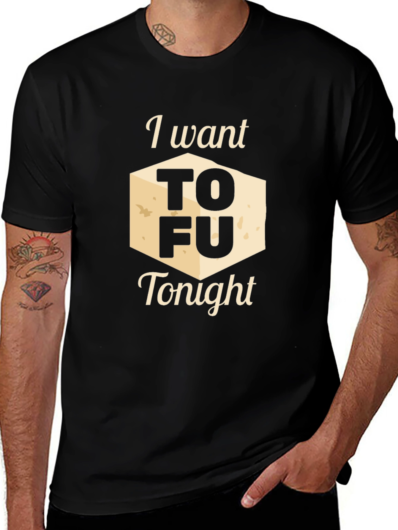 Variant 26 of I Want Tofu Tonight Graphic Tee - Novelty Shirt