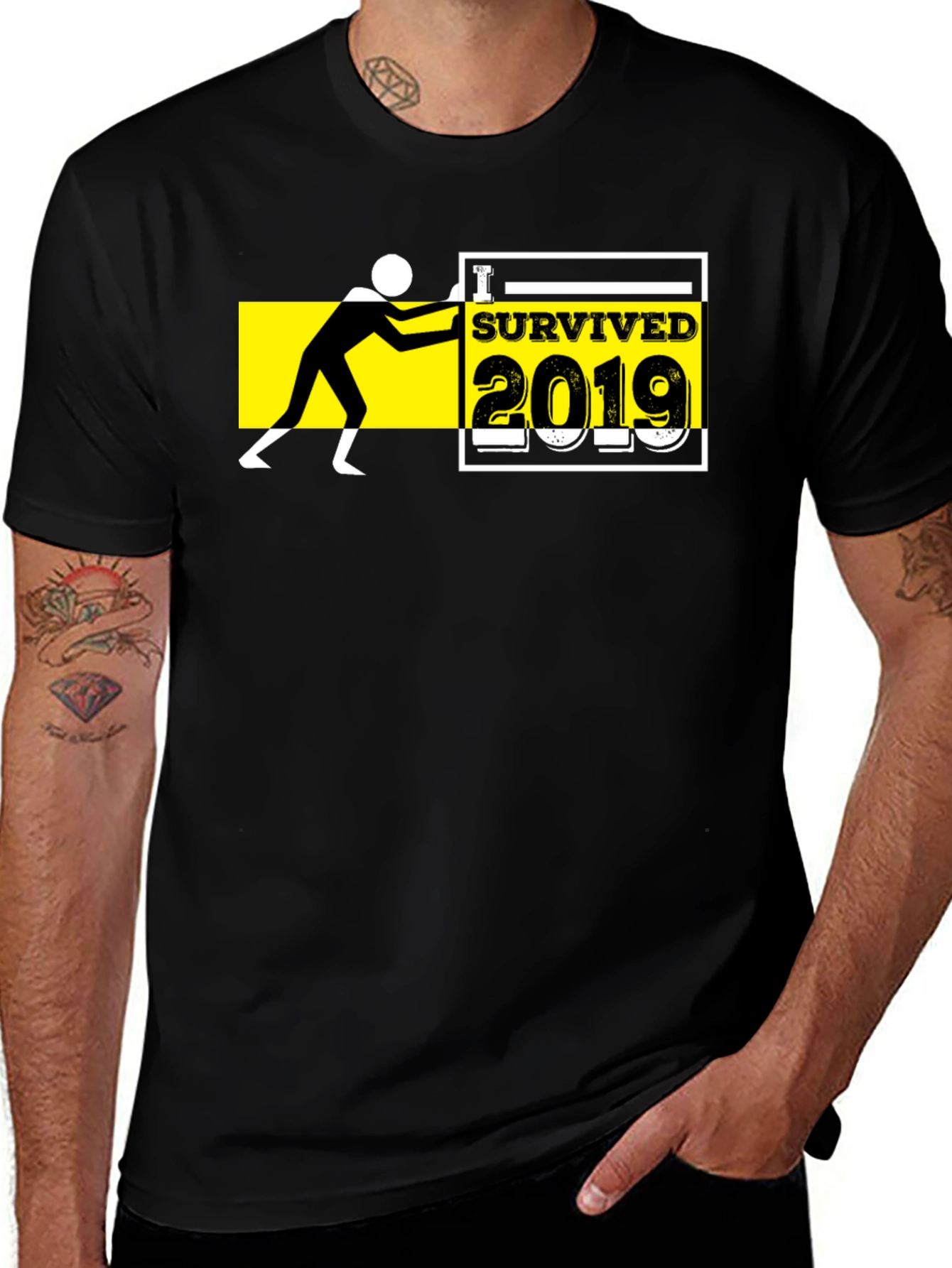 Variant 4 of I Survived 2019 Graphic Tee - Black