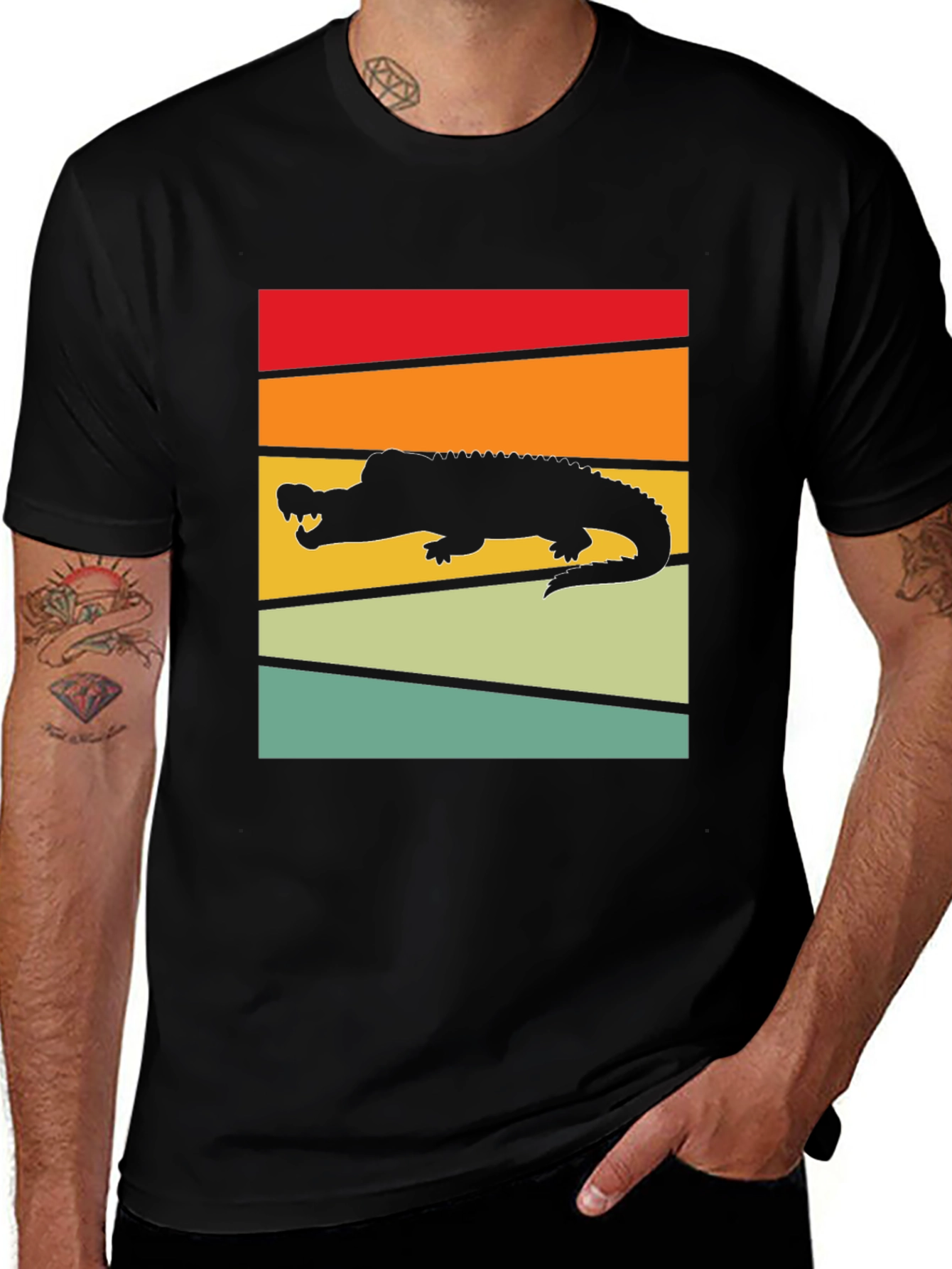 Variant 2 of Retro Alligator Graphic T-Shirt