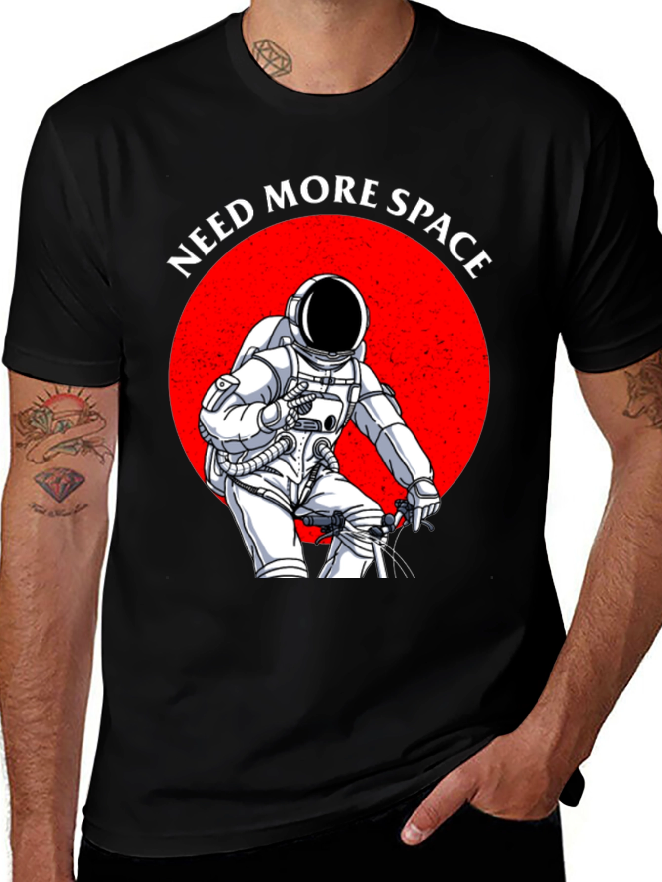 Need More Space Astronaut Graphic T-Shirt