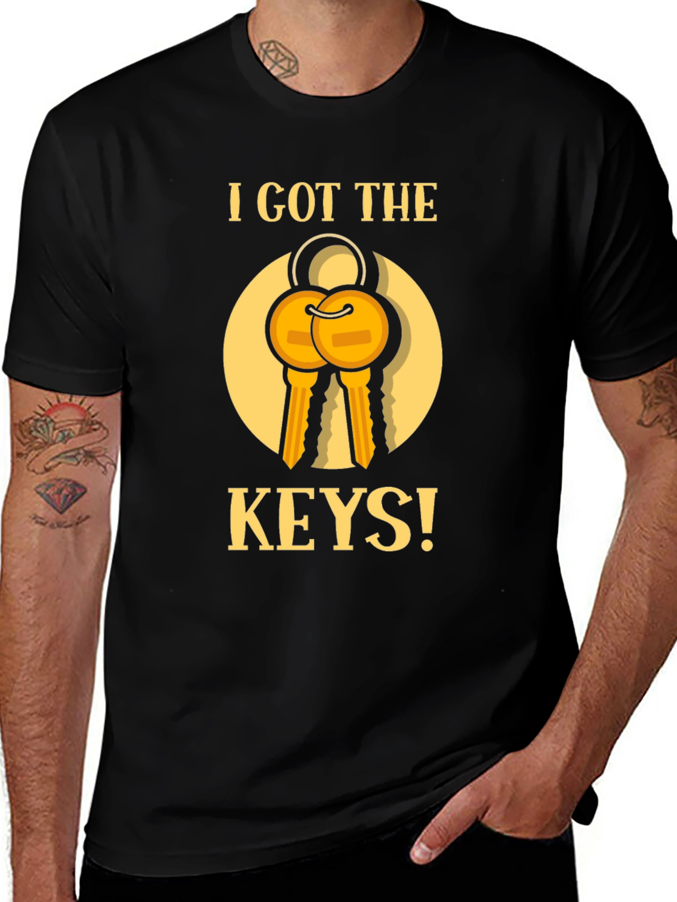 Variant 29 of I Got The Keys Graphic T-Shirt - Black