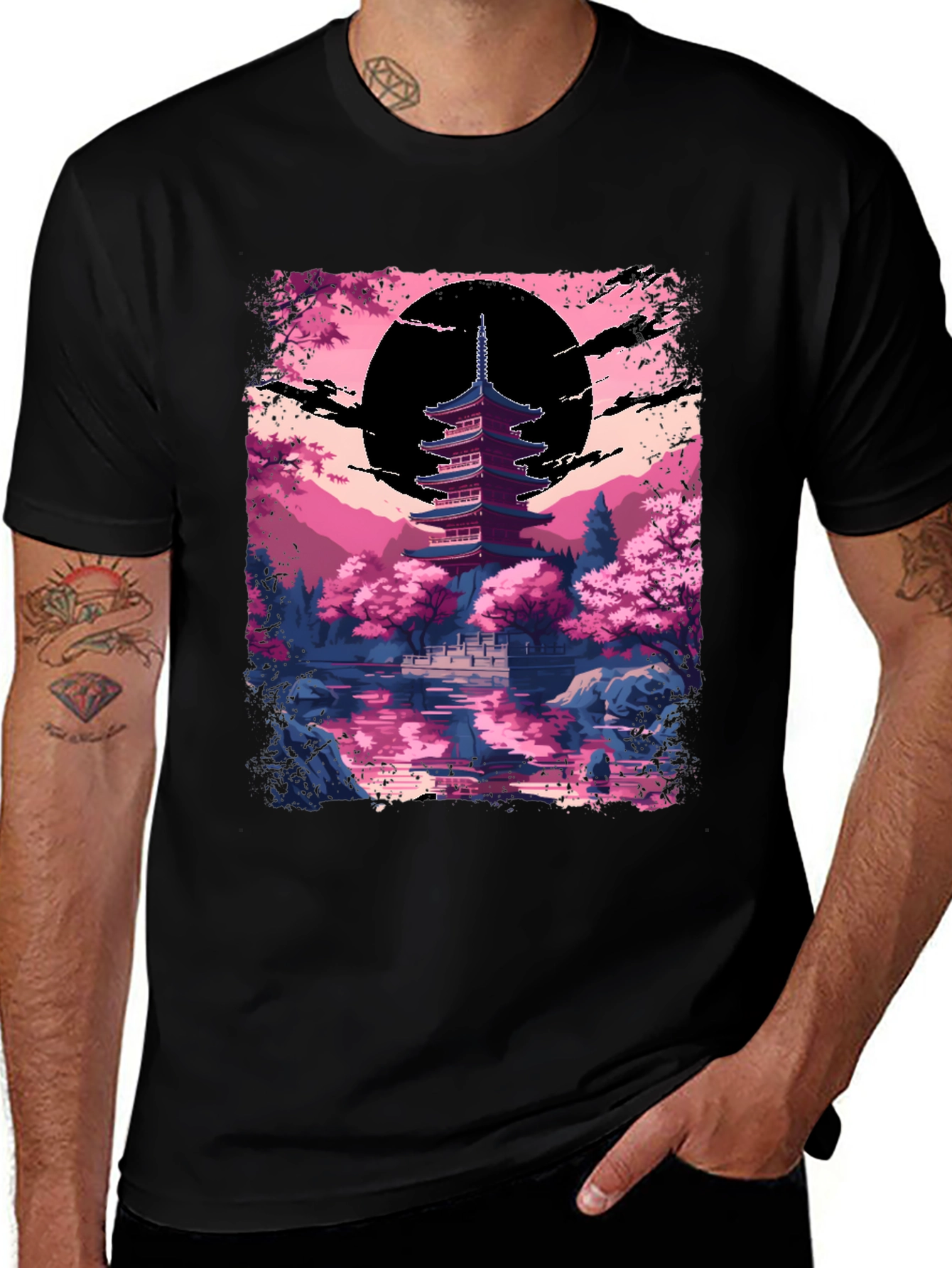 Variant 8 of Japanese Pagoda Graphic T-Shirt