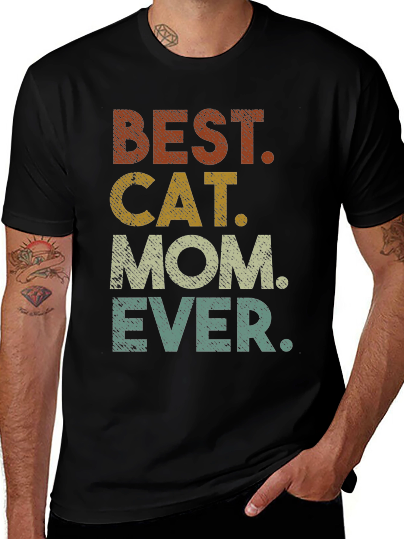 Variant 18 of Best Cat Mom Ever T-Shirt Vintage Style