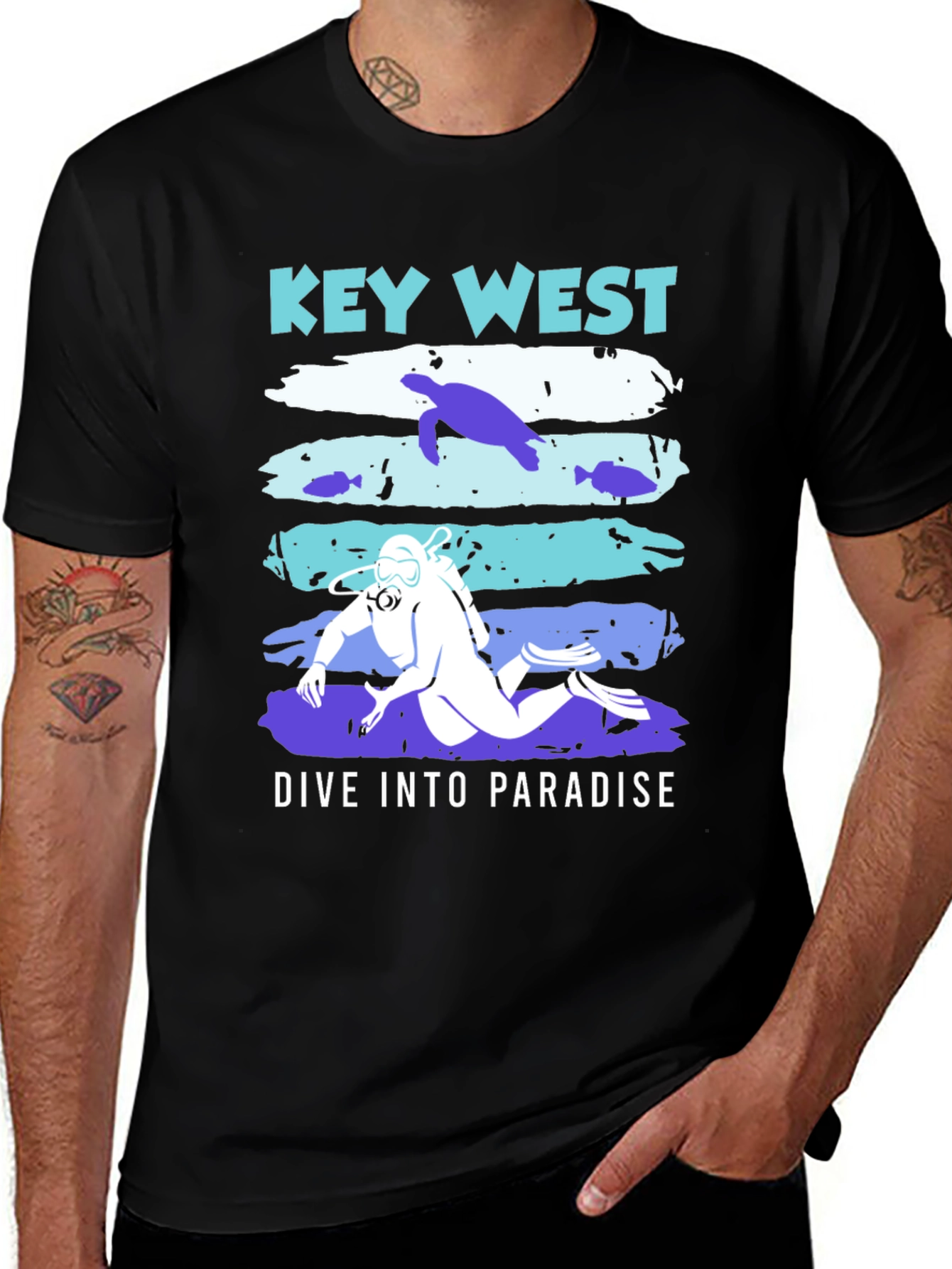 Variant 18 of Key West Dive Into Paradise Graphic T-Shirt