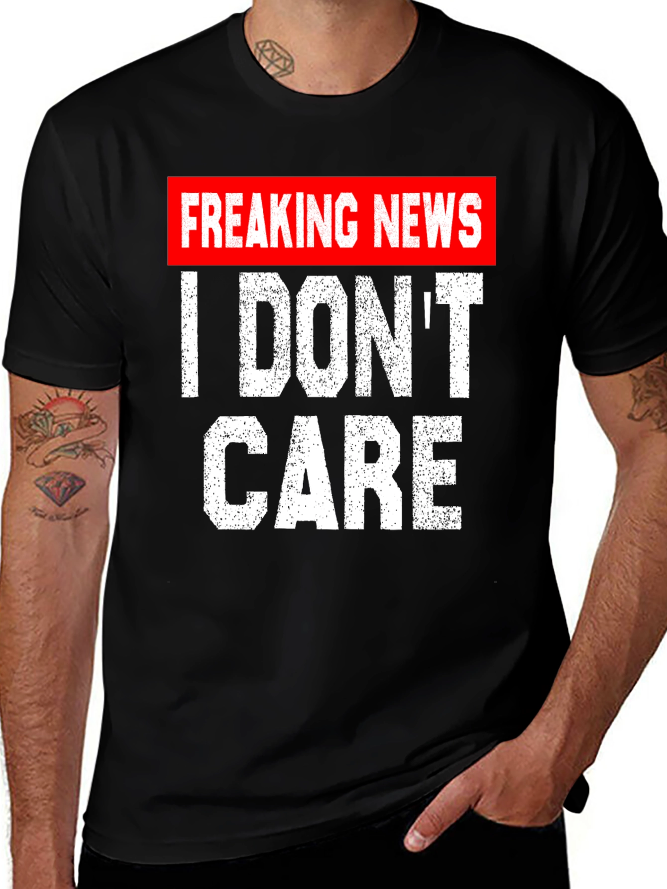 Variant 22 of Freaking News I Don't Care T-Shirt
