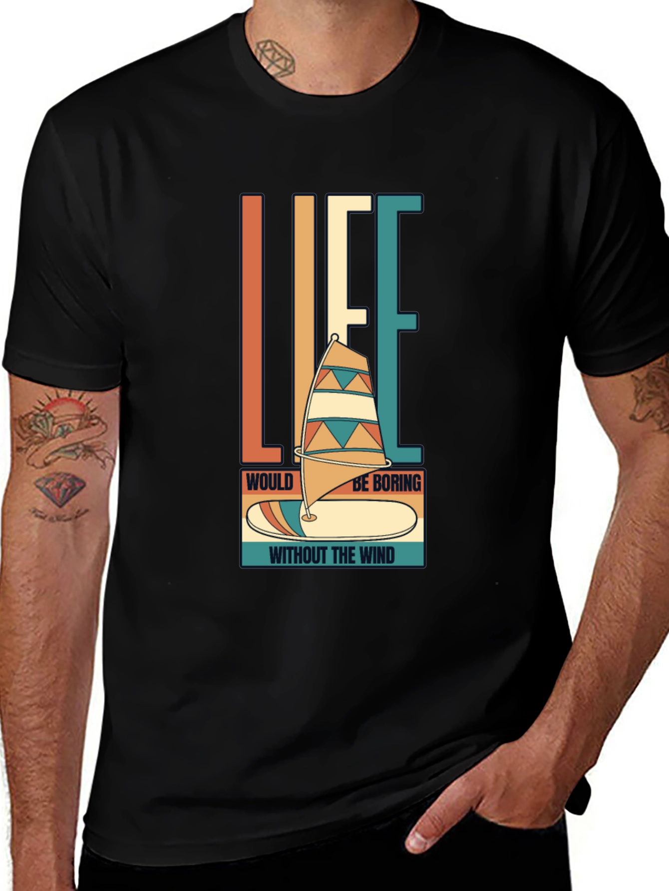 Variant 10 of Windsurfing Life T-Shirt - Retro Style