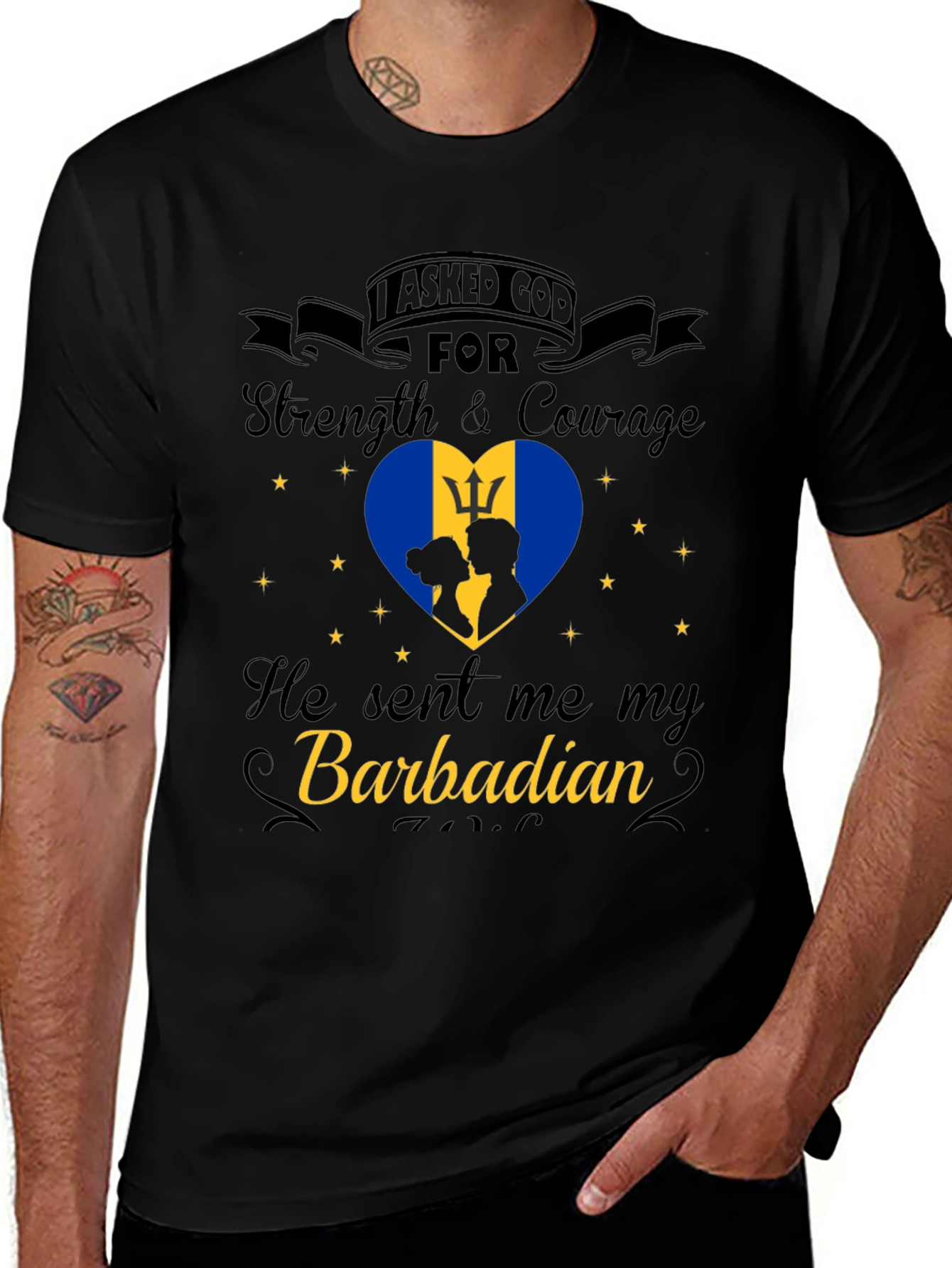 Barbadian Love T-Shirt - Strength & Courage