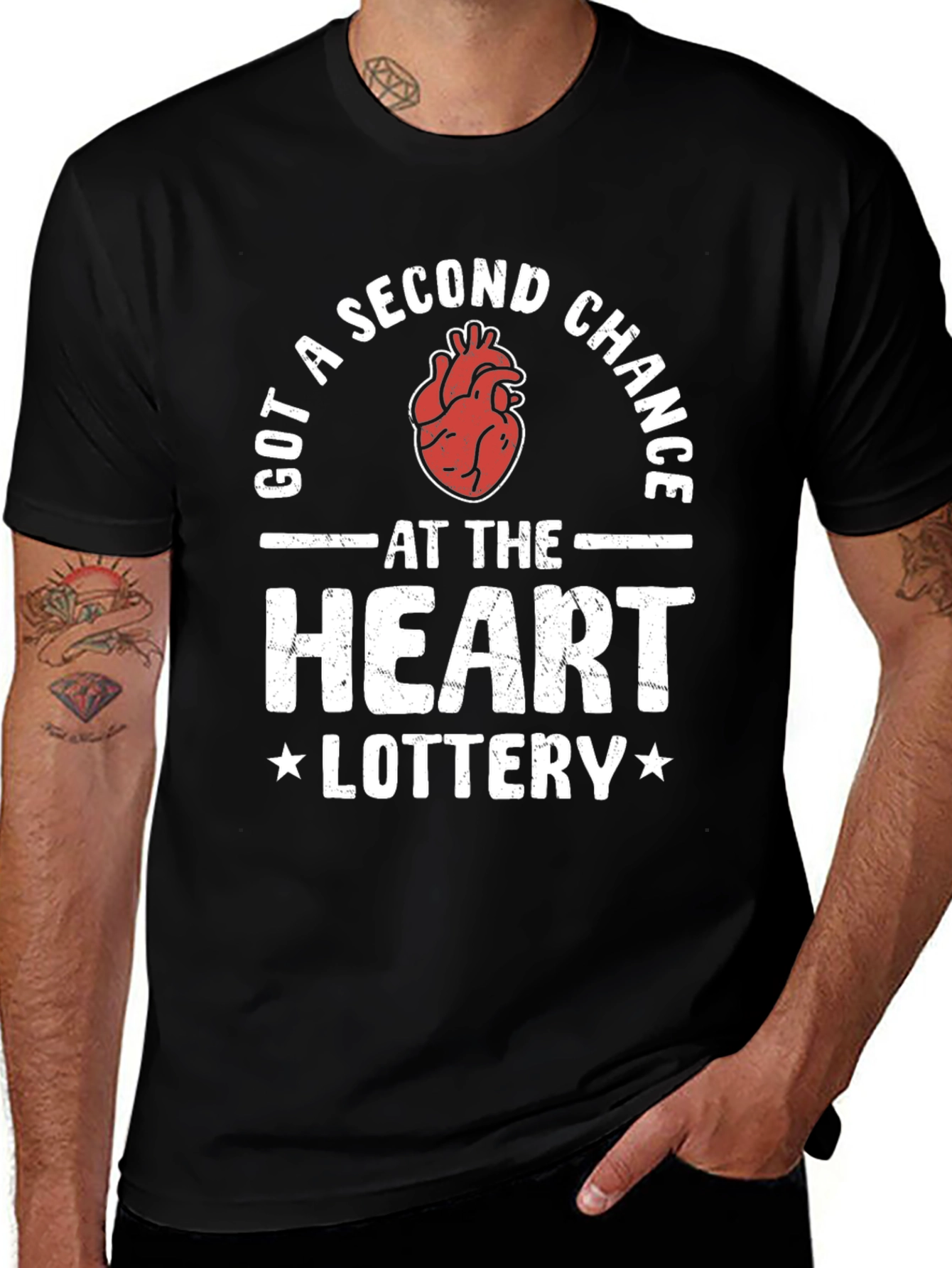 Variant 17 of Got a Second Chance Heart Lottery Graphic T-Shirt