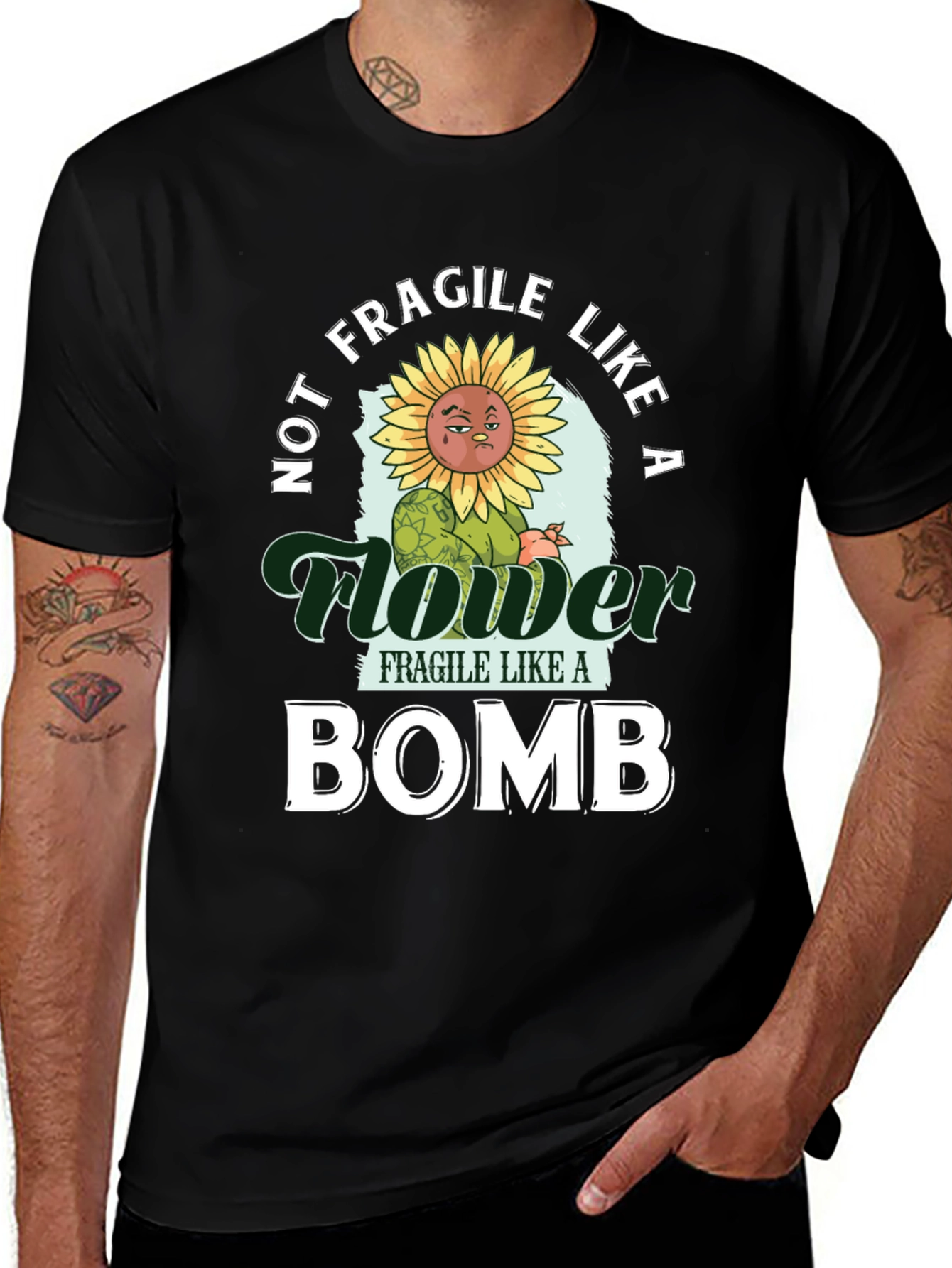Variant 4 of Not Fragile Like A Flower - Bomb T-Shirt