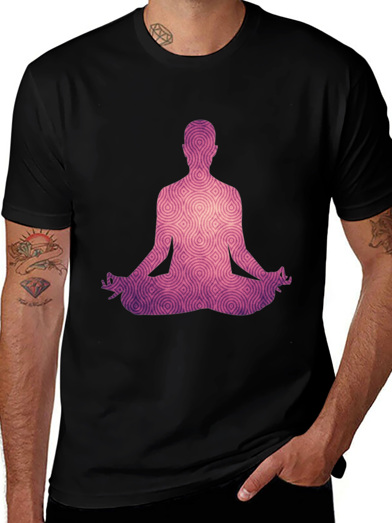 Variant 27 of Meditative Silhouette Tee - Black