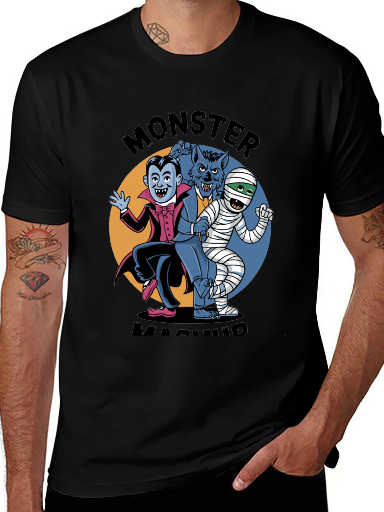 Variant 11 of Monster Mash T-Shirt: Classic Horror Character Design