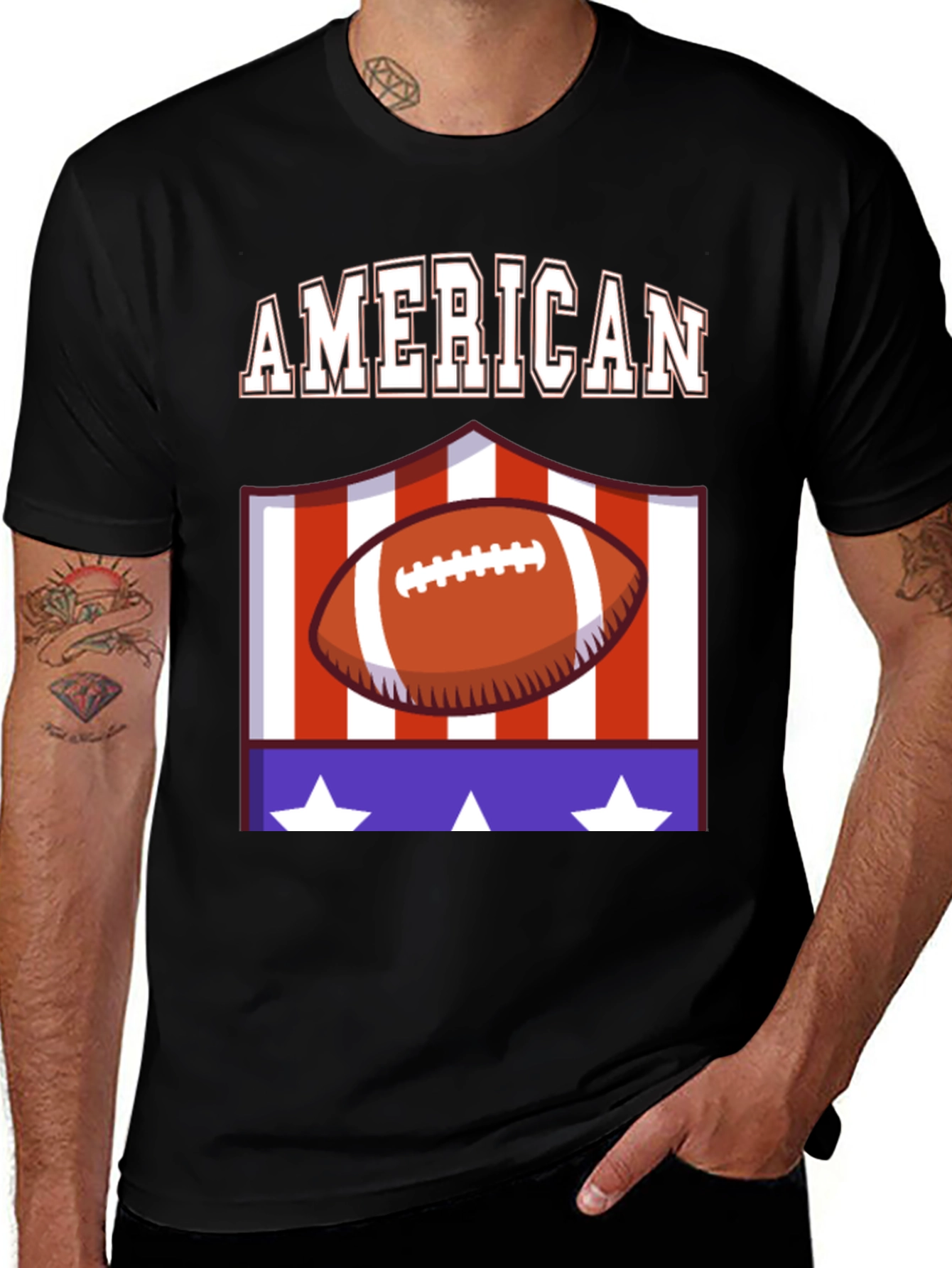 Variant 22 of American Football Patriotic T-Shirt