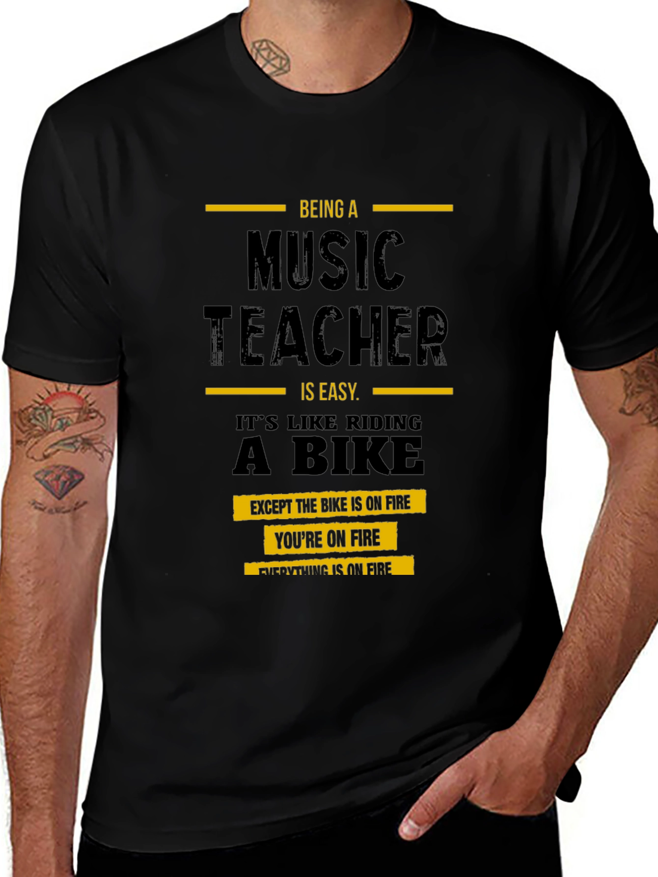 Variant 22 of Music Teacher On Fire T-Shirt