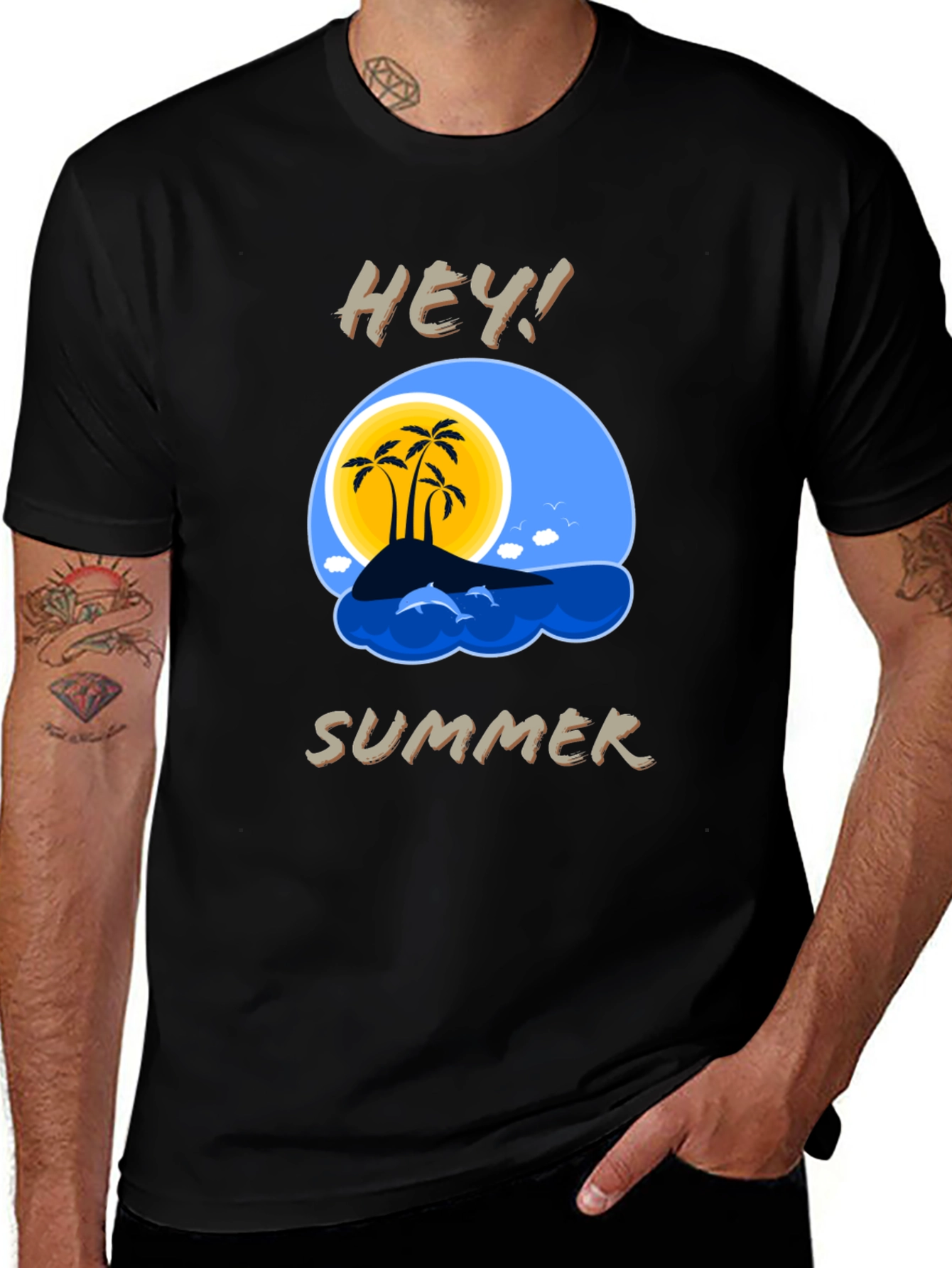 Variant 10 of Hey! Summer Graphic T-Shirt