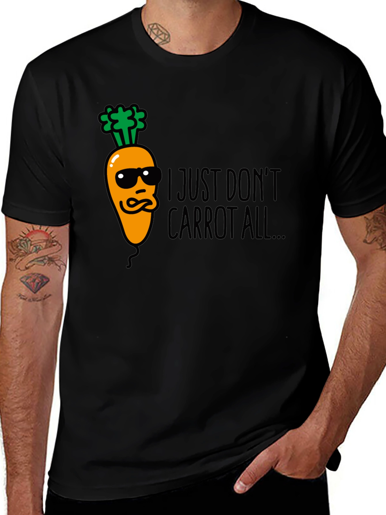 Variant 18 of I Just Don't Carrot All Funny Black T-Shirt