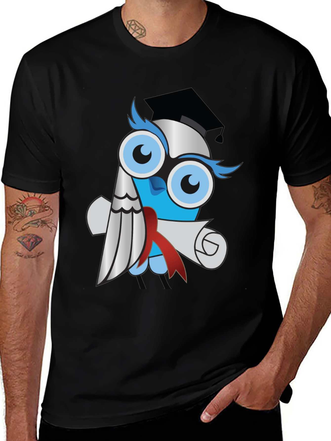 Variant 3 of Graduation Owl T-Shirt - Unique Design