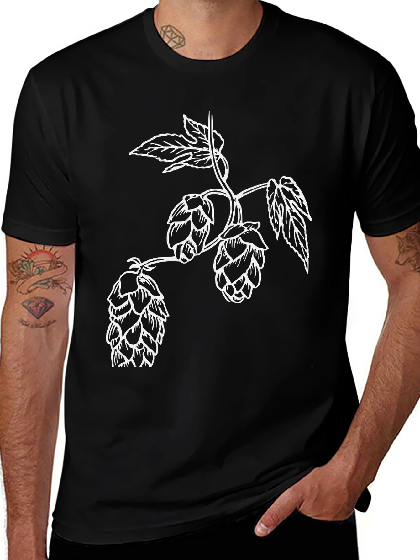 Variant 23 of Hops Graphic T-Shirt - Stylish Beer Lover Tee