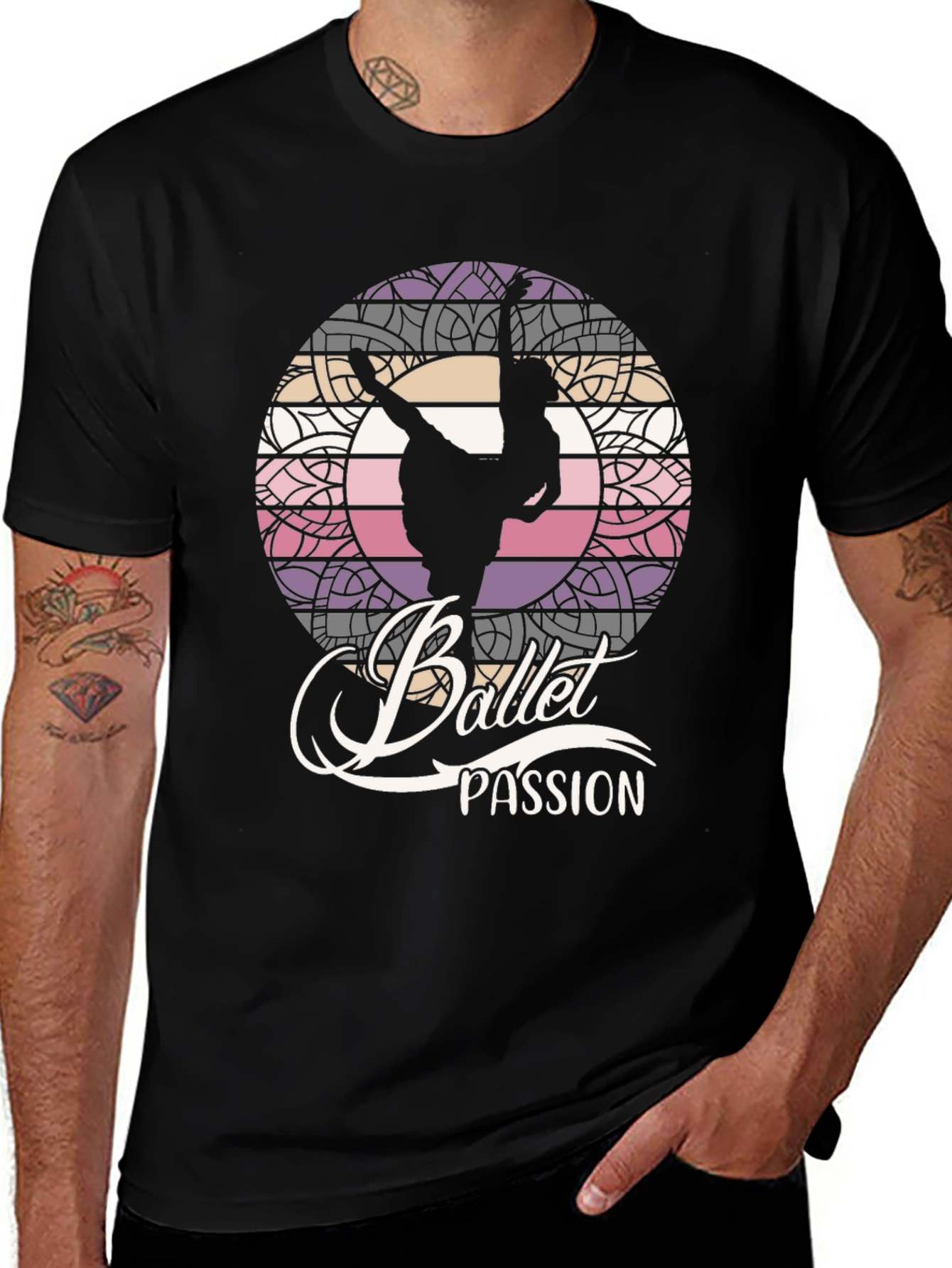 Variant 10 of Ballet Passion T-Shirt - Dancer Mandala Tee