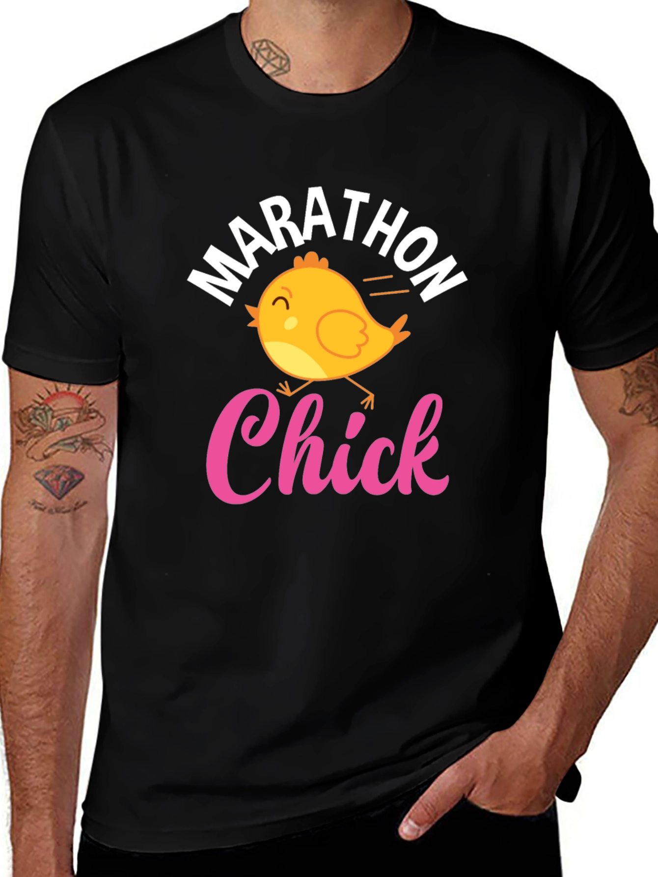 Variant 14 of Marathon Chick T-Shirt - Funny Running Tee