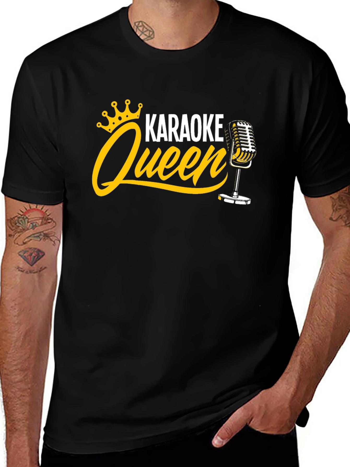 Variant 7 of Karaoke Queen Black Graphic T-Shirt