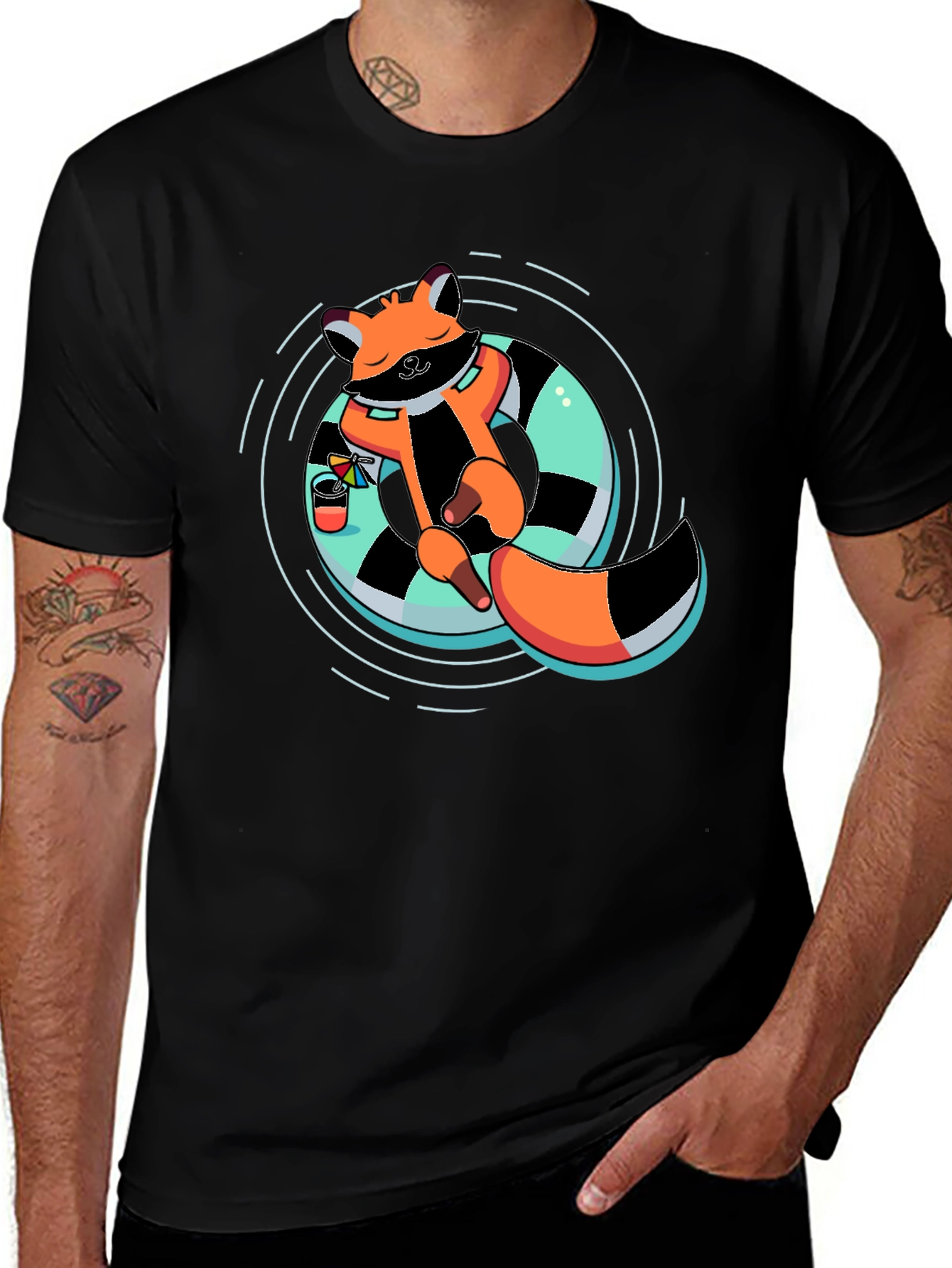 Variant 7 of Cool Fox Lounging Graphic Tee