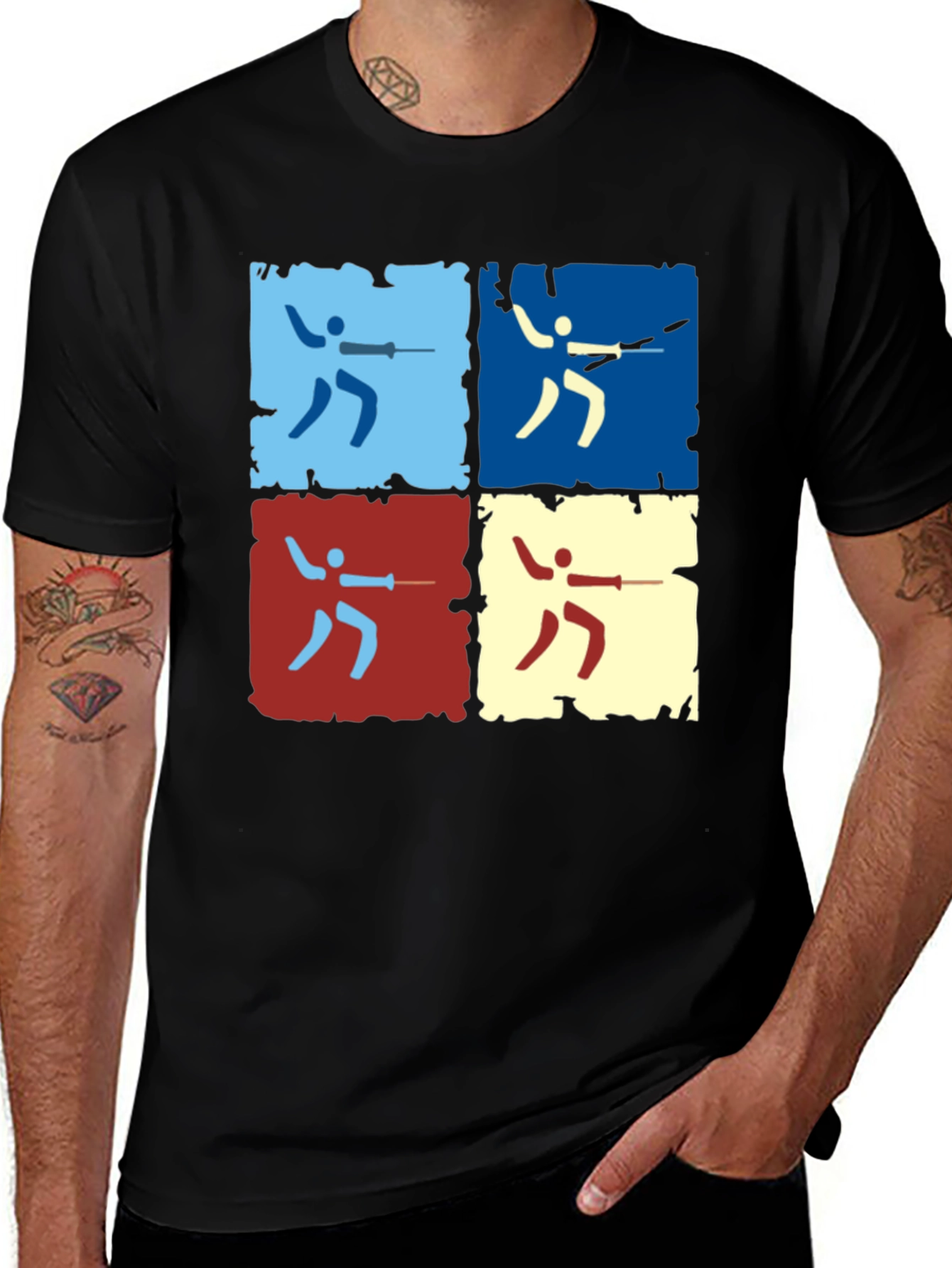 Variant 24 of Fencing Pop Art T-Shirt