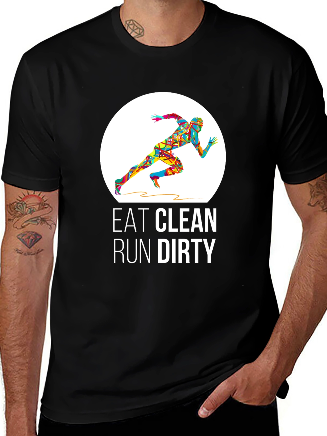 Variant 27 of Eat Clean Run Dirty Graphic T-Shirt