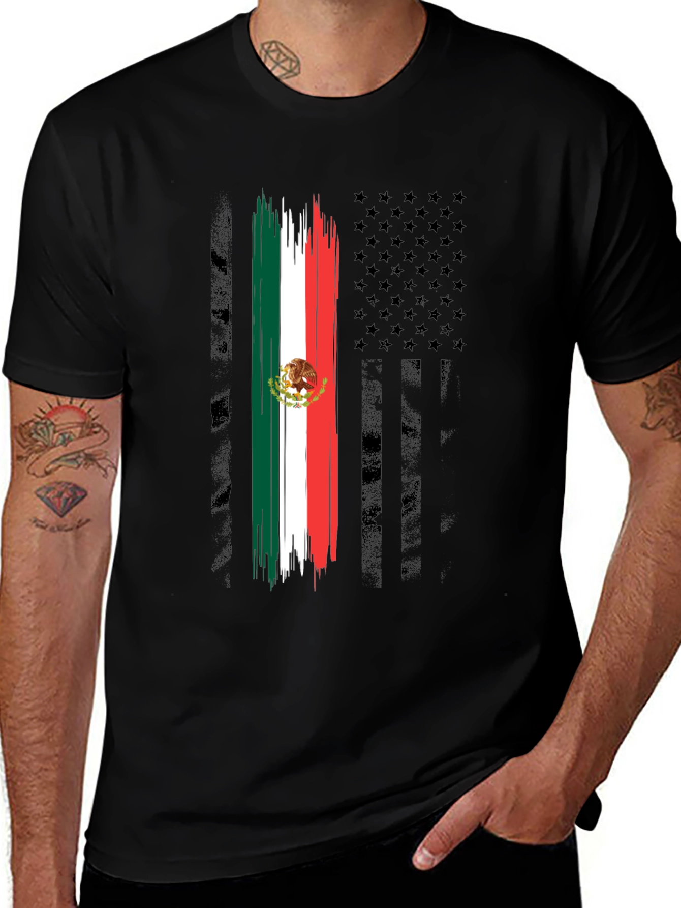 Mexican American Flag T-Shirt