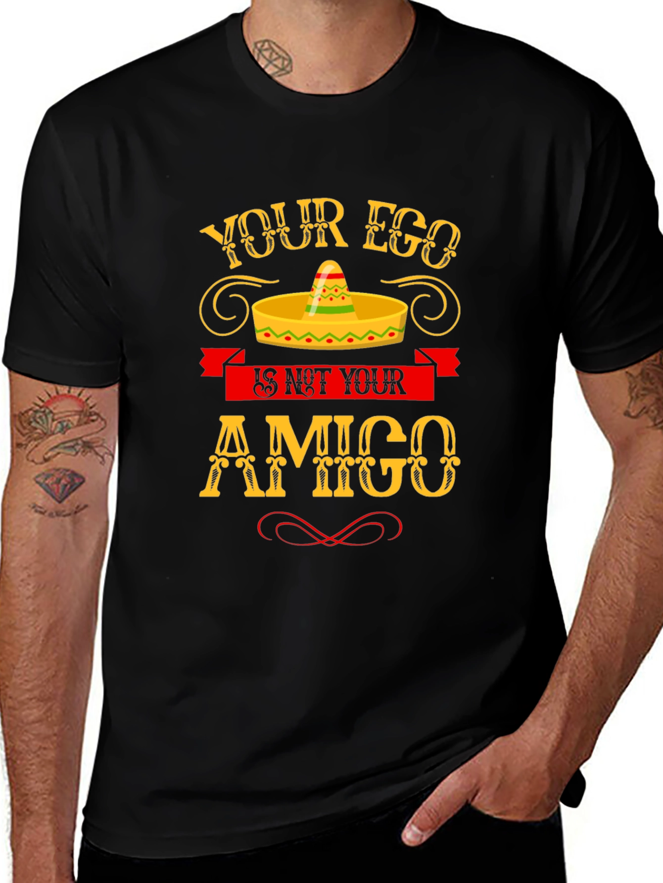 Variant 3 of Your Ego is Not Your Amigo Funny Graphic Tee