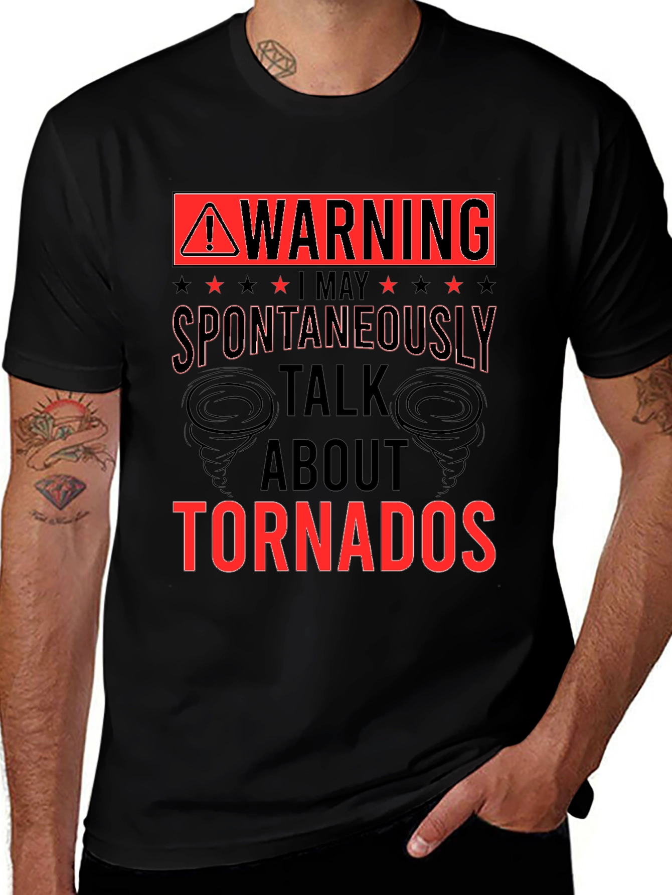 Warning Spontaneously Talk About Tornadoes T-Shirt
