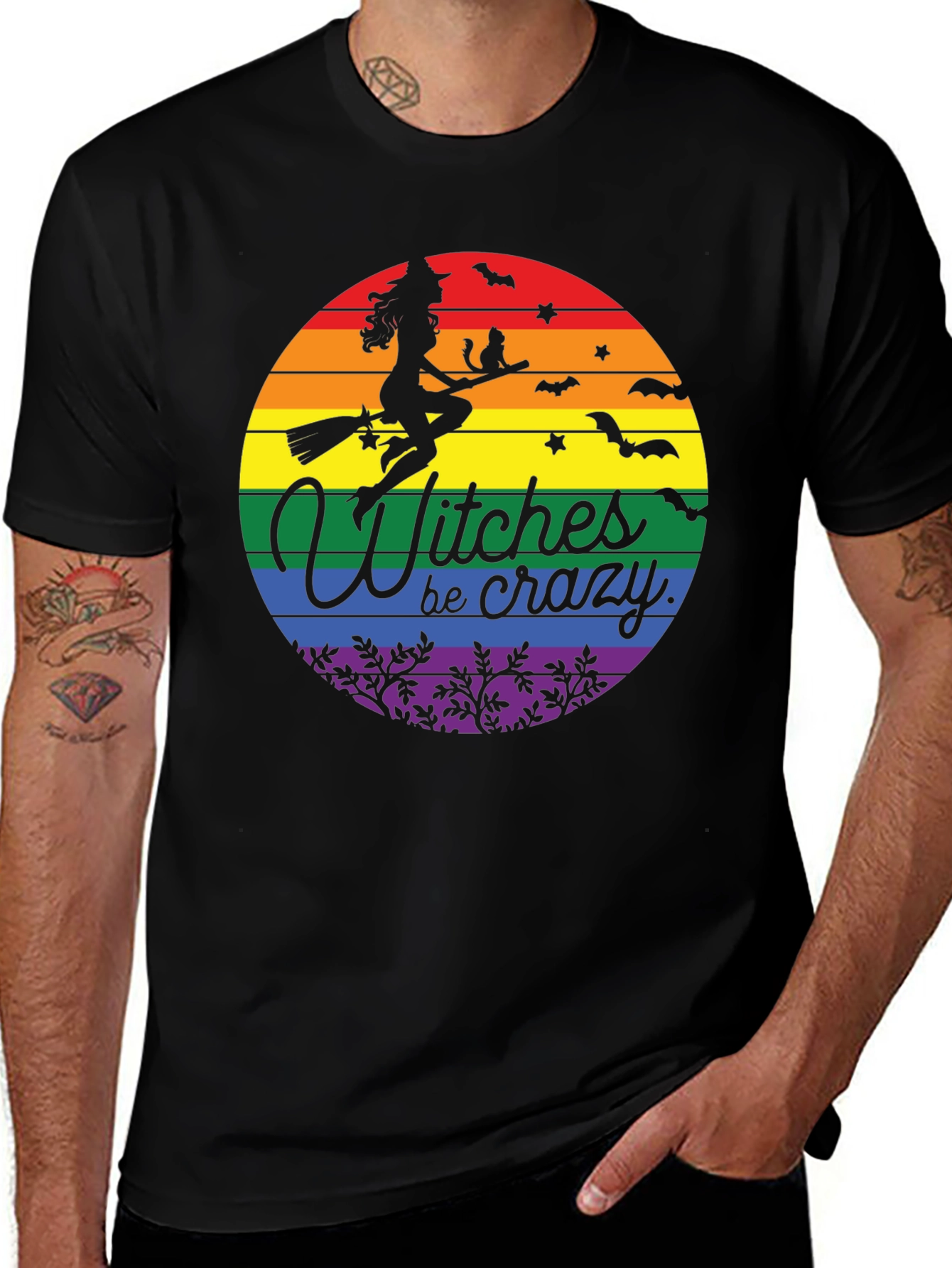 Witches Be Crazy LGBT Pride Halloween T-Shirt