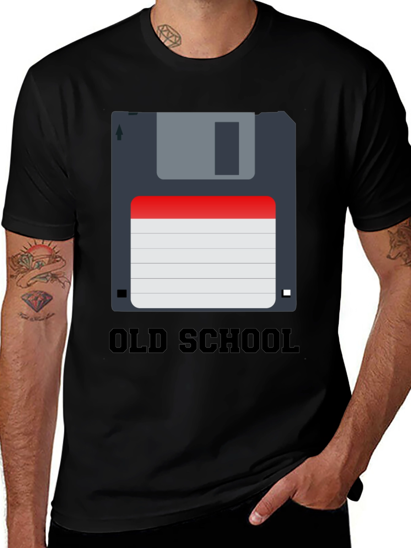 Variant 24 of Old School Floppy Disk T-Shirt - Retro Tech Design
