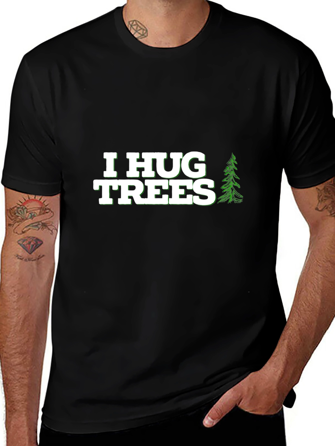 I Hug Trees T-Shirt - Eco-Friendly Gift