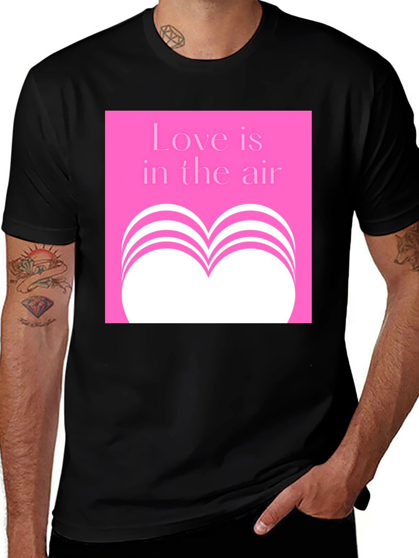 Variant 18 of Love is in the Air Pink Graphic T-Shirt