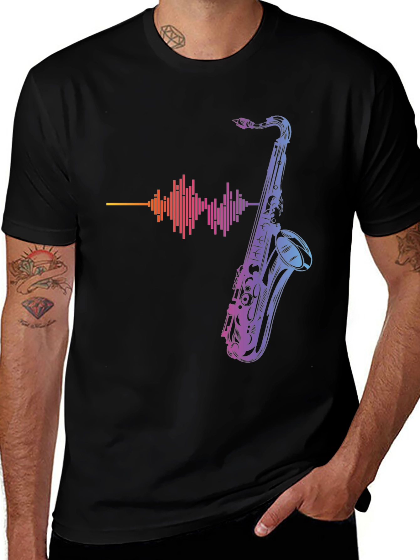 Variant 3 of Saxophone Graphic T-Shirt - Cool Music Lover Tee