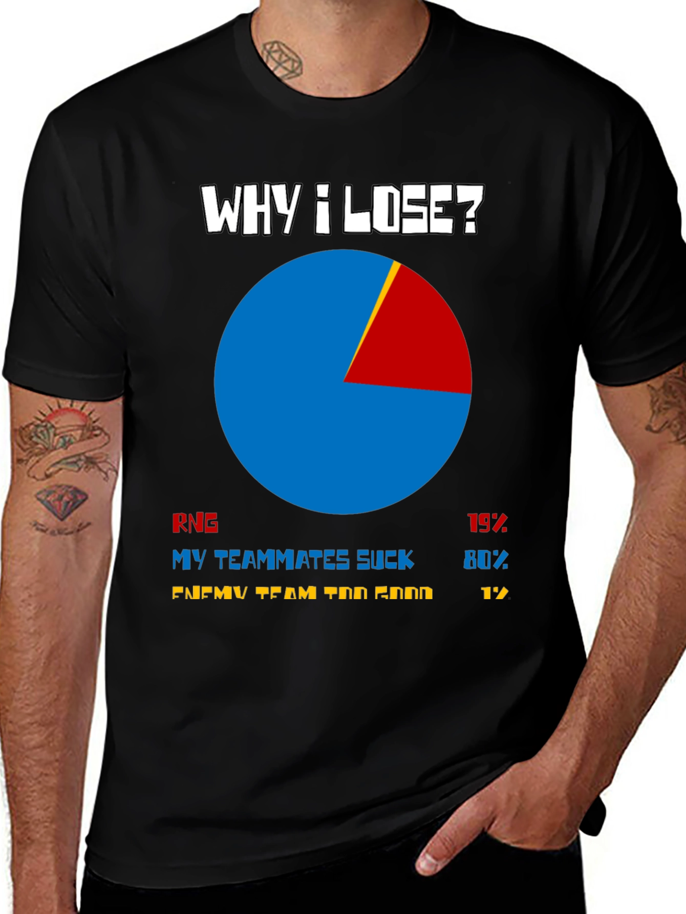 Variant 8 of Why I Lose? T-Shirt: Funny Gamer Graphic Tee